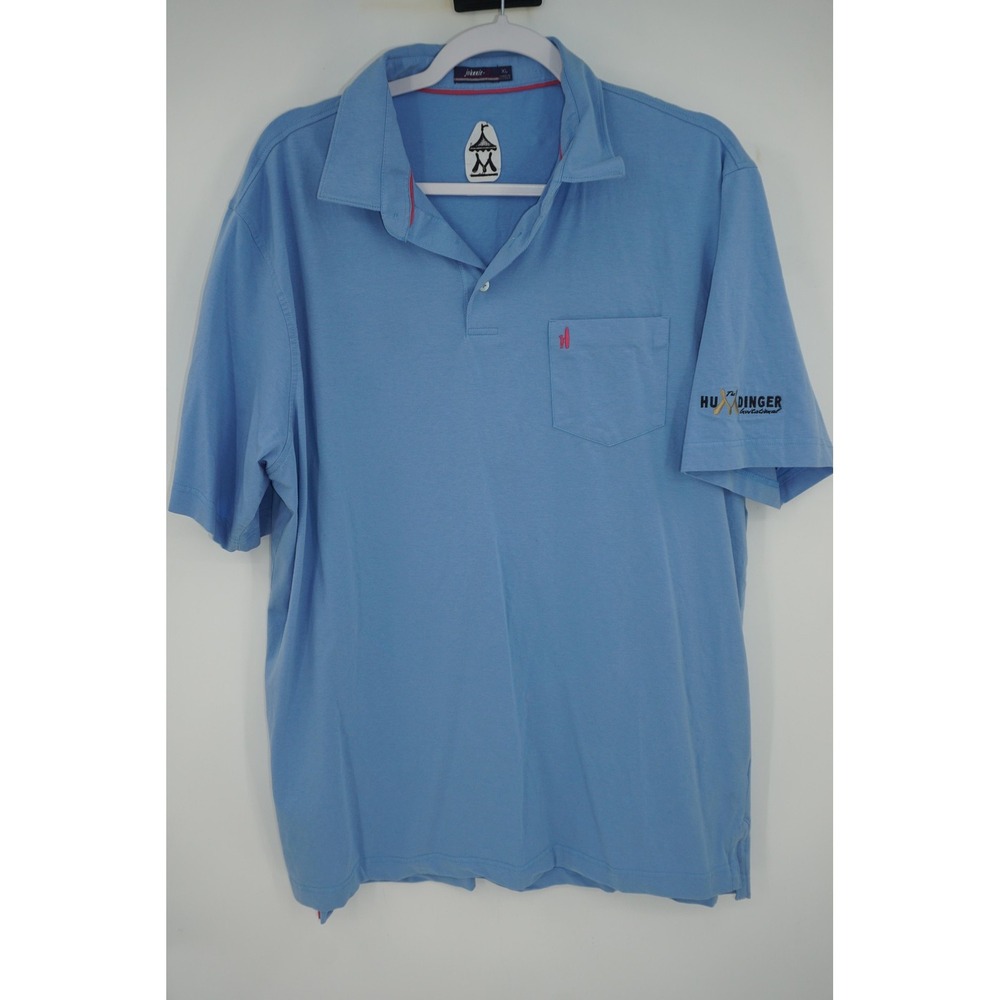 Johnnie-O Polo Shirt Blue Performance Golf The Humdinger Invitational Men's XL